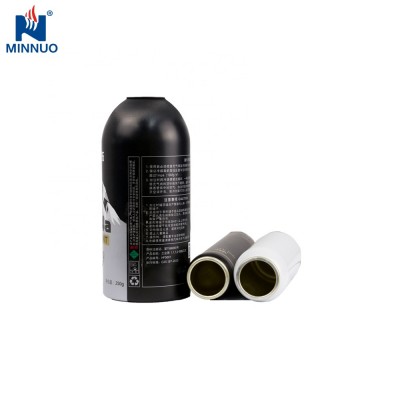 New design Aluminum empty aerosol can with butane gas